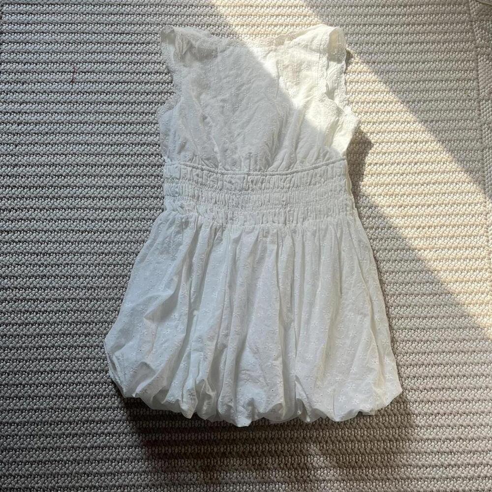 Princess Polly Vittoria Bubble Hem Mini Dress White - Picture 3 of 6